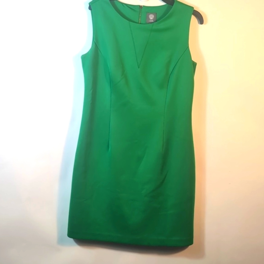 Vince Camuto Elegant Green Sleeveless Dress Size 12 - Picture 11 of 15